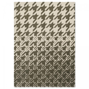 Tapis salon et chambre fait à la main en laine motif géométrique TAIL