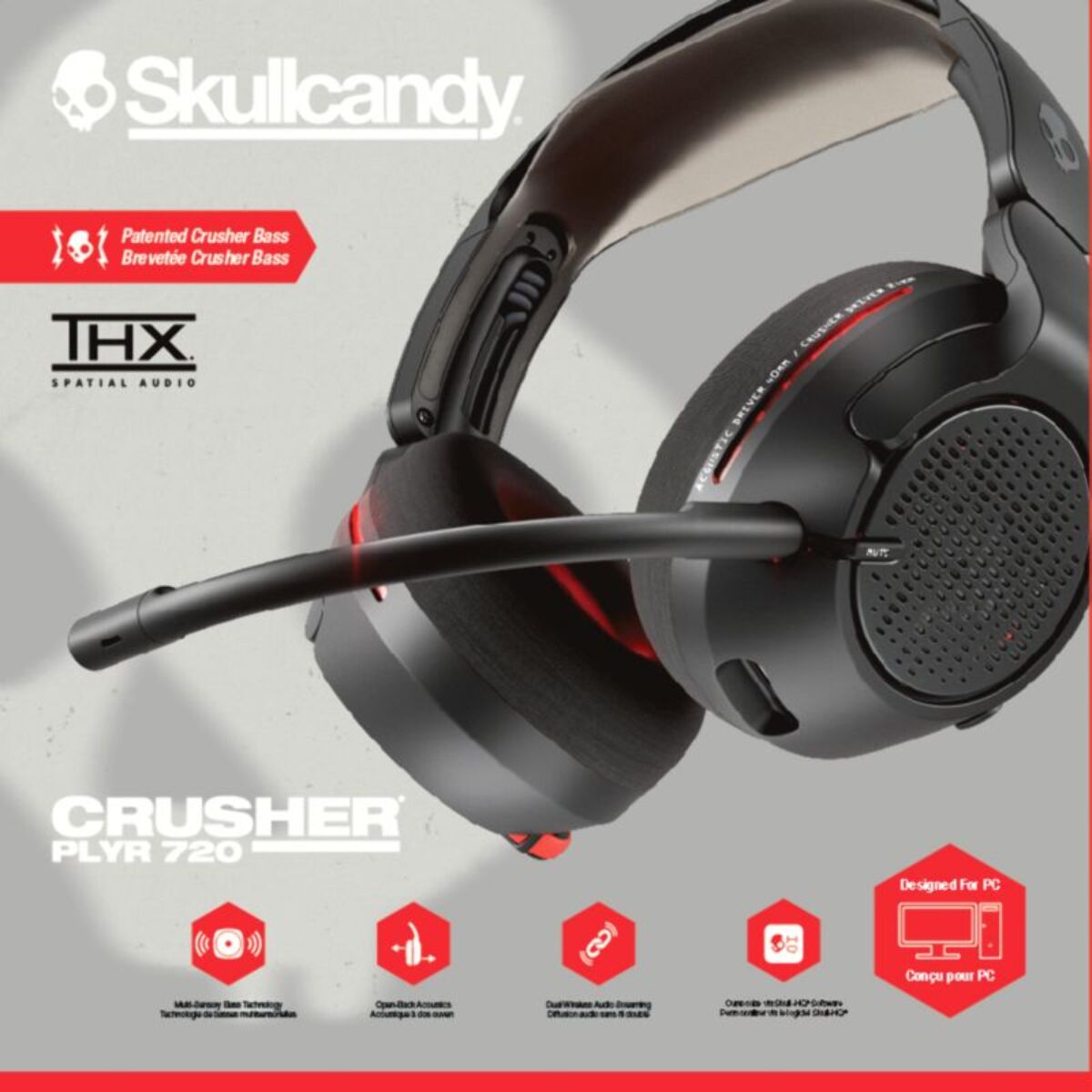 Casque gamer SKULLCANDY CRUSHER PLYR 720 noir