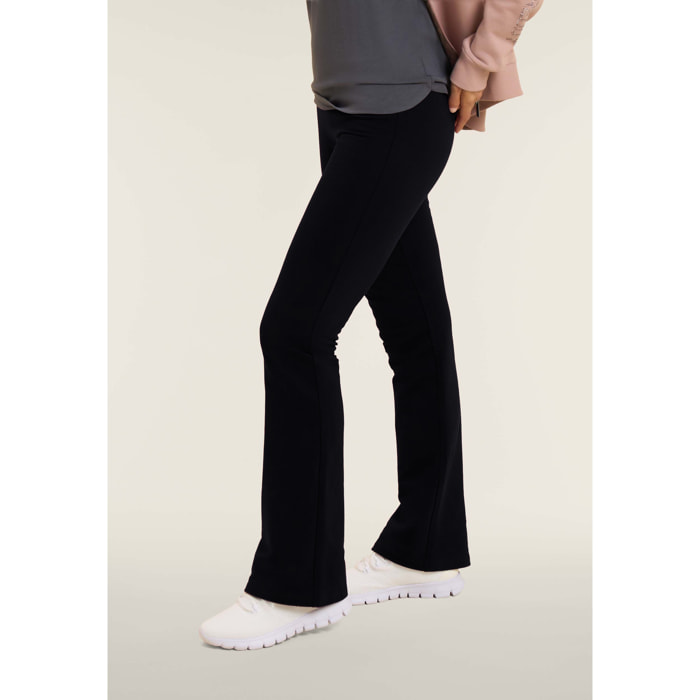 Leggings flare in felpa elasticizzata