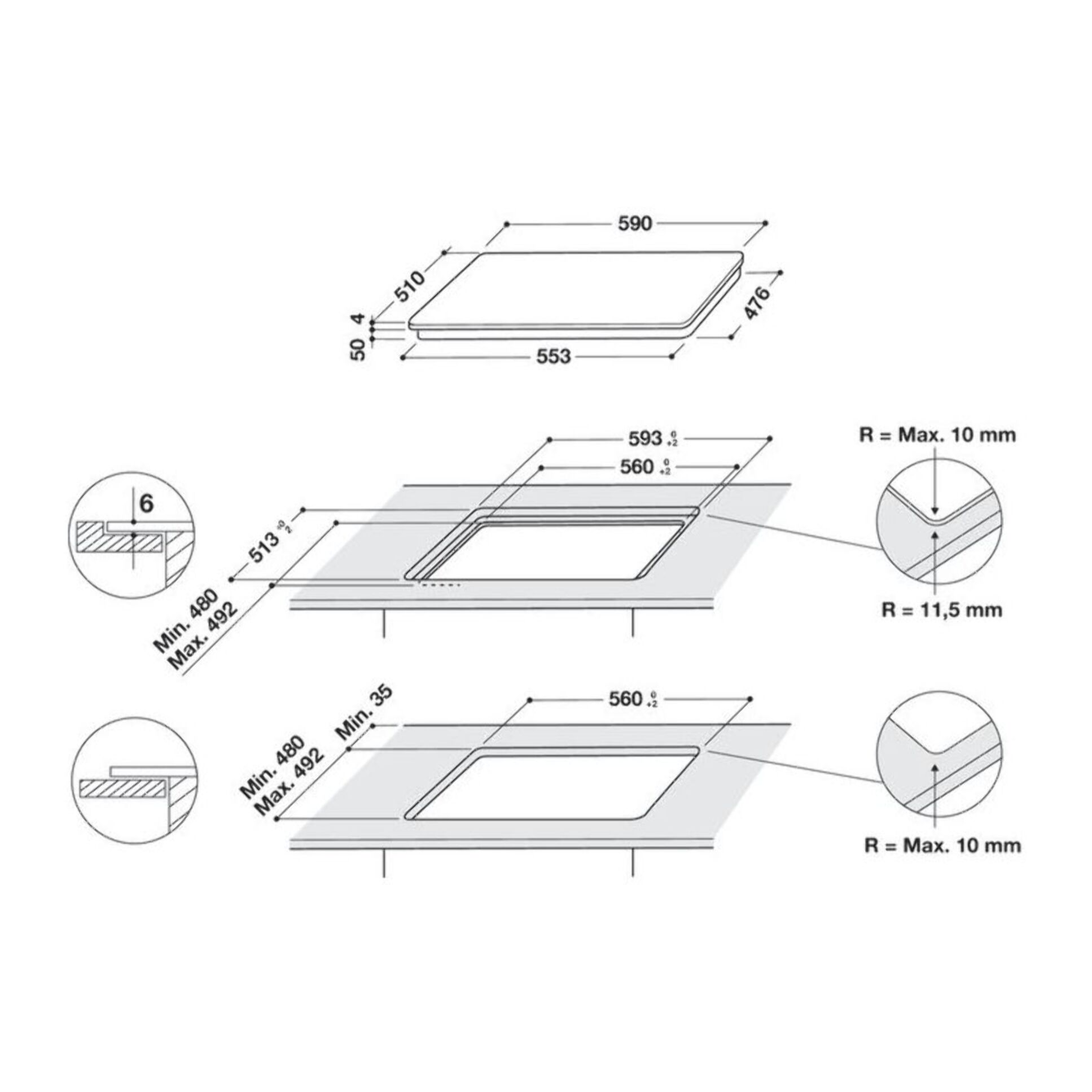 Table induction WHIRLPOOL WLS7260NE 6ème Sens