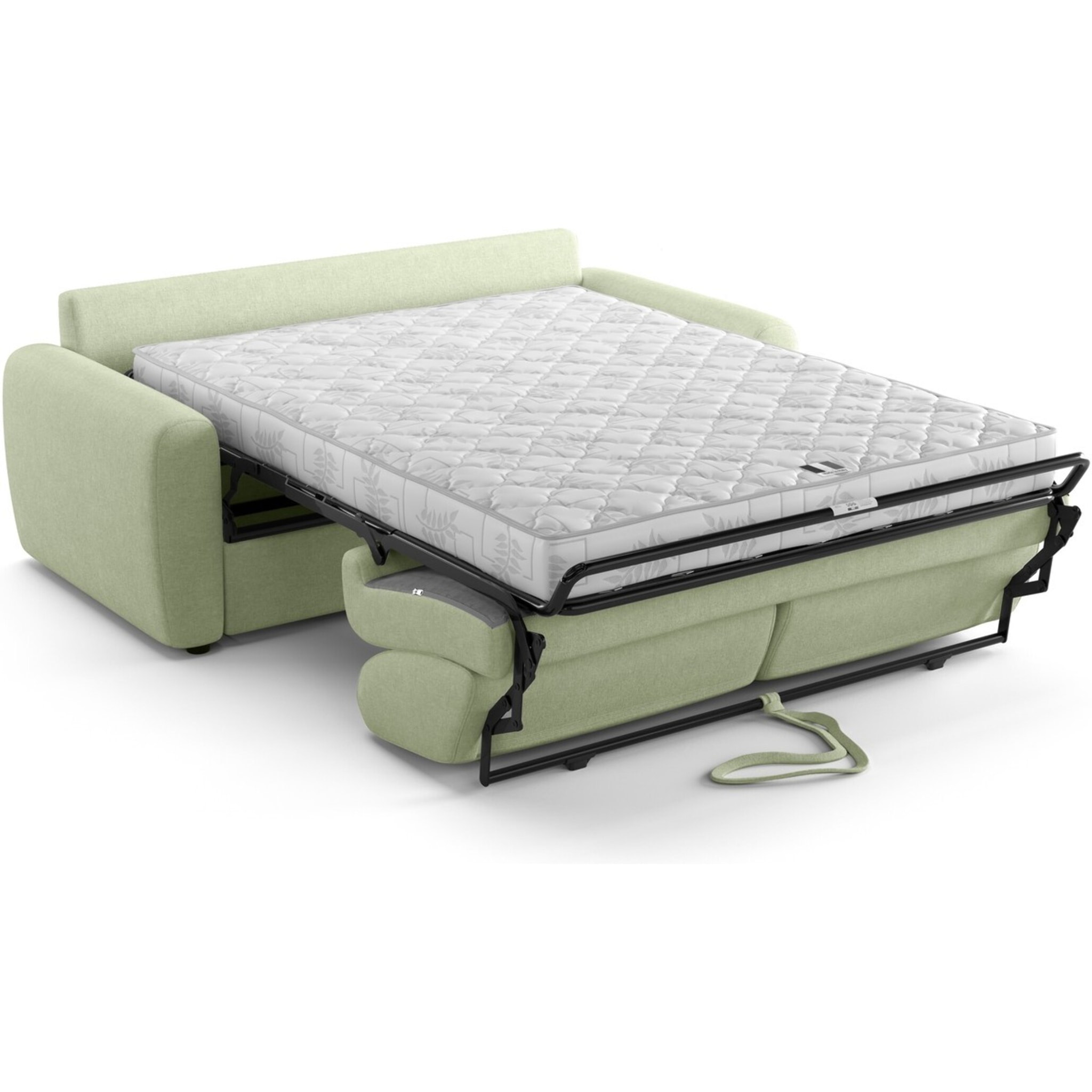 Canapé droit convertible 3 places en tissu chenille - ouverture express - SALVIA