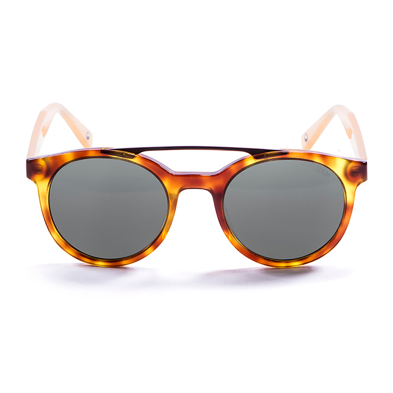 Gafas de sol OCEAN TIBURON - Patillas carey amarillo y rosa / Ahumada