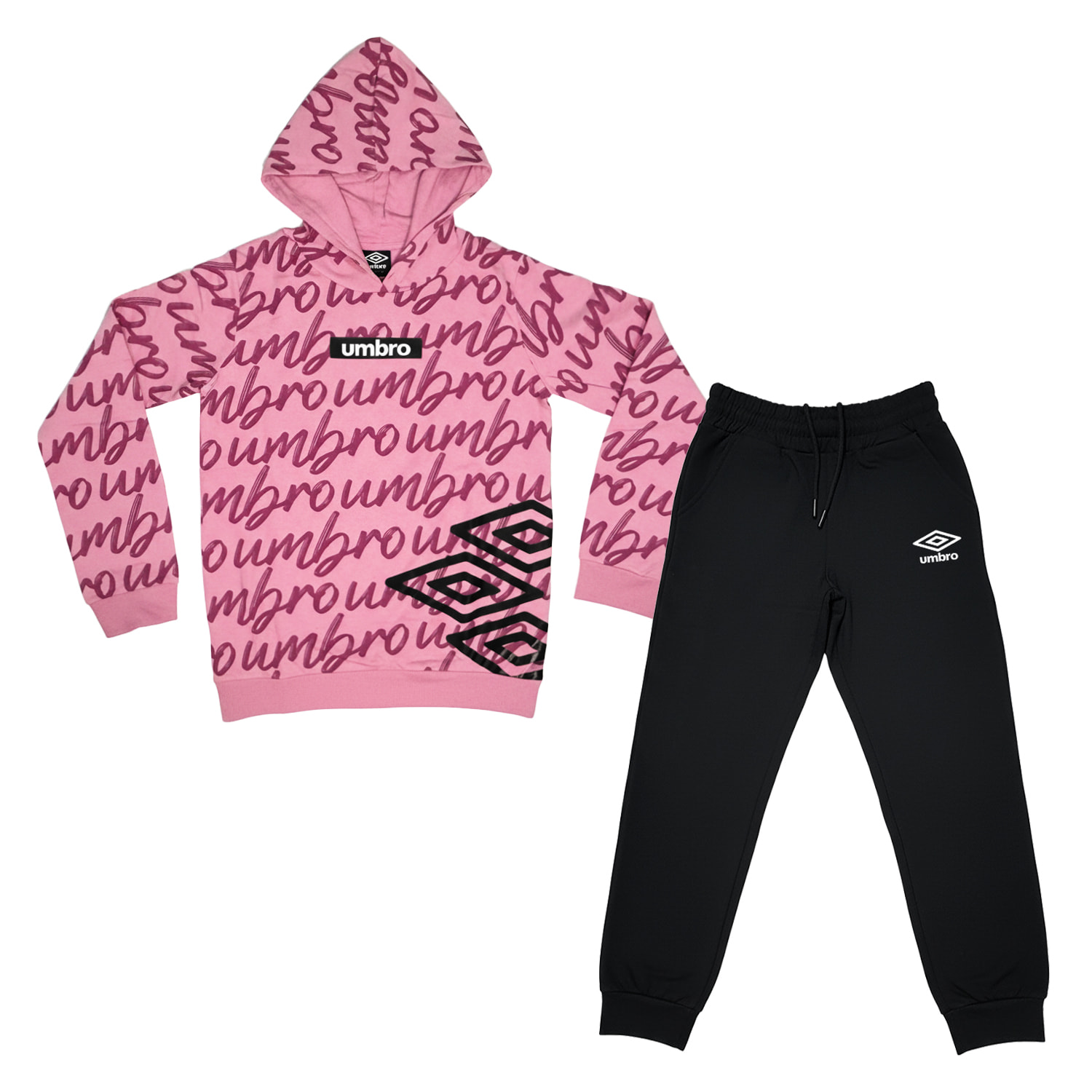 Tuta Ragazza UMBRO 8 / 16 Anni Cotone Felpato Invernale