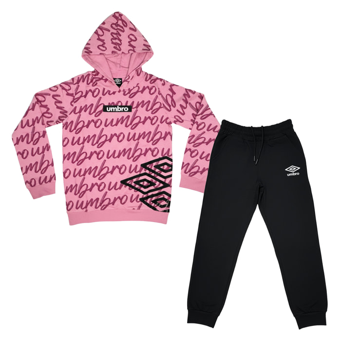 Tuta Ragazza UMBRO 8 / 16 Anni Cotone Felpato Invernale