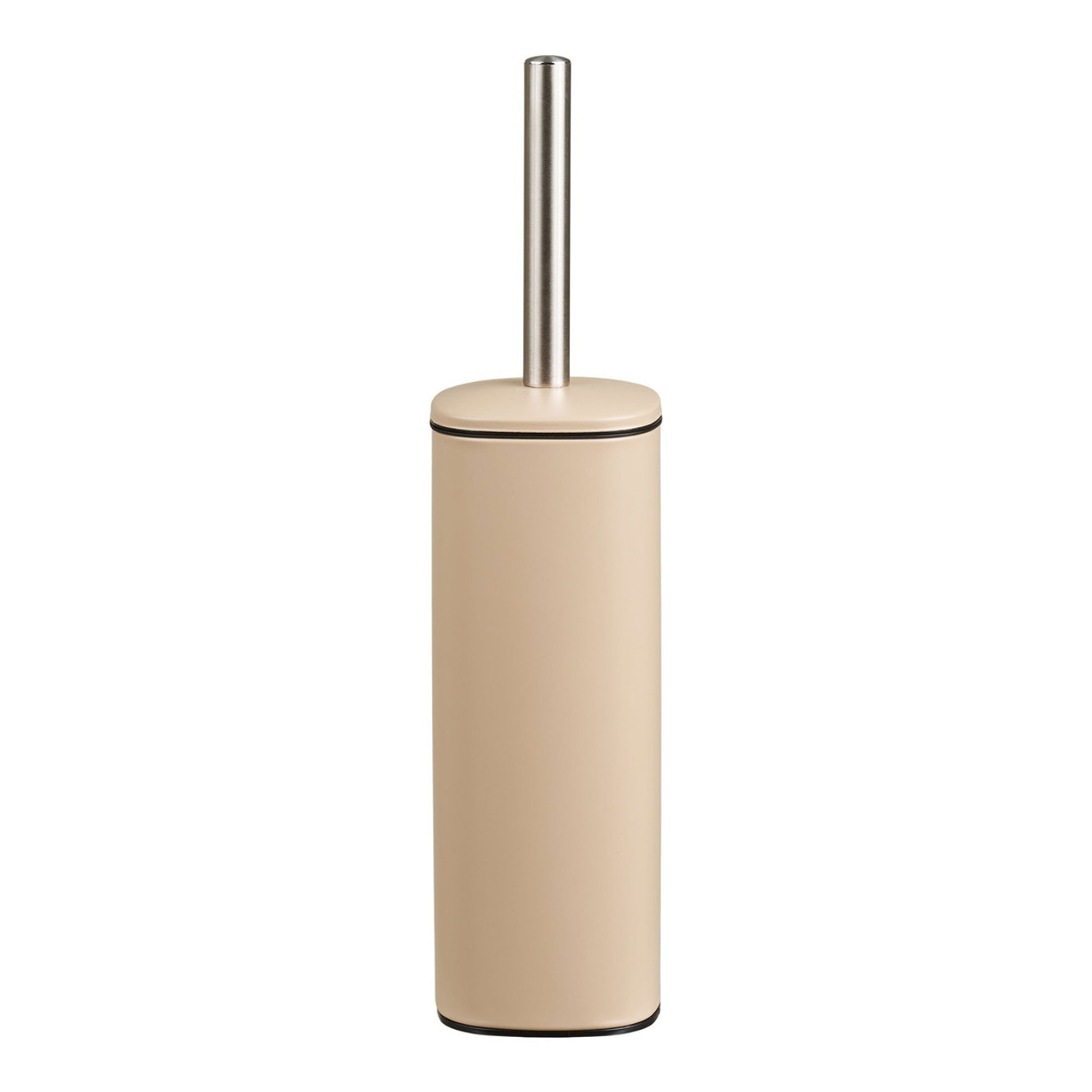 Porta scopino Lodi in metallo beige con scopino incluso
