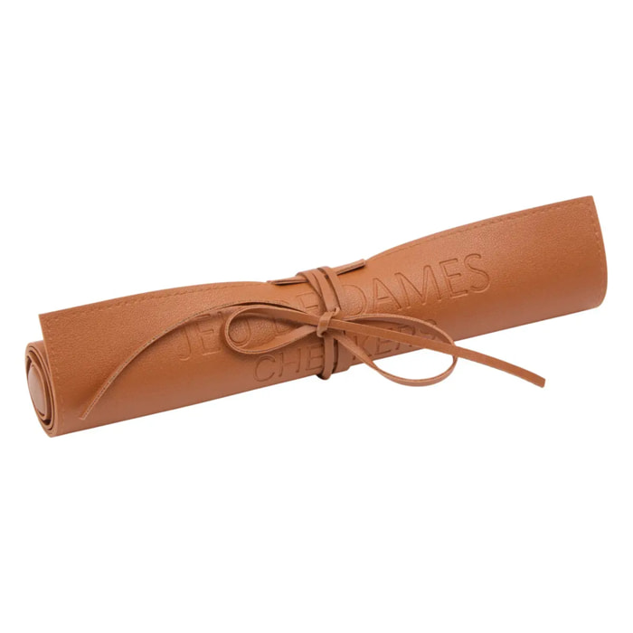 Jeu de dames voyage Nippon 26x36cm camel