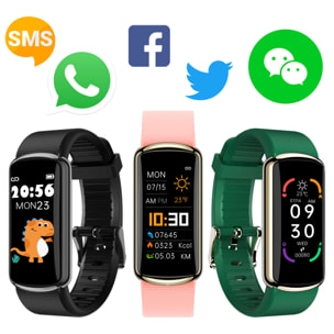 Brazalete inteligente D4 con monitor de tensión y O2. Varios modos deportivos, notificaciones de apps.