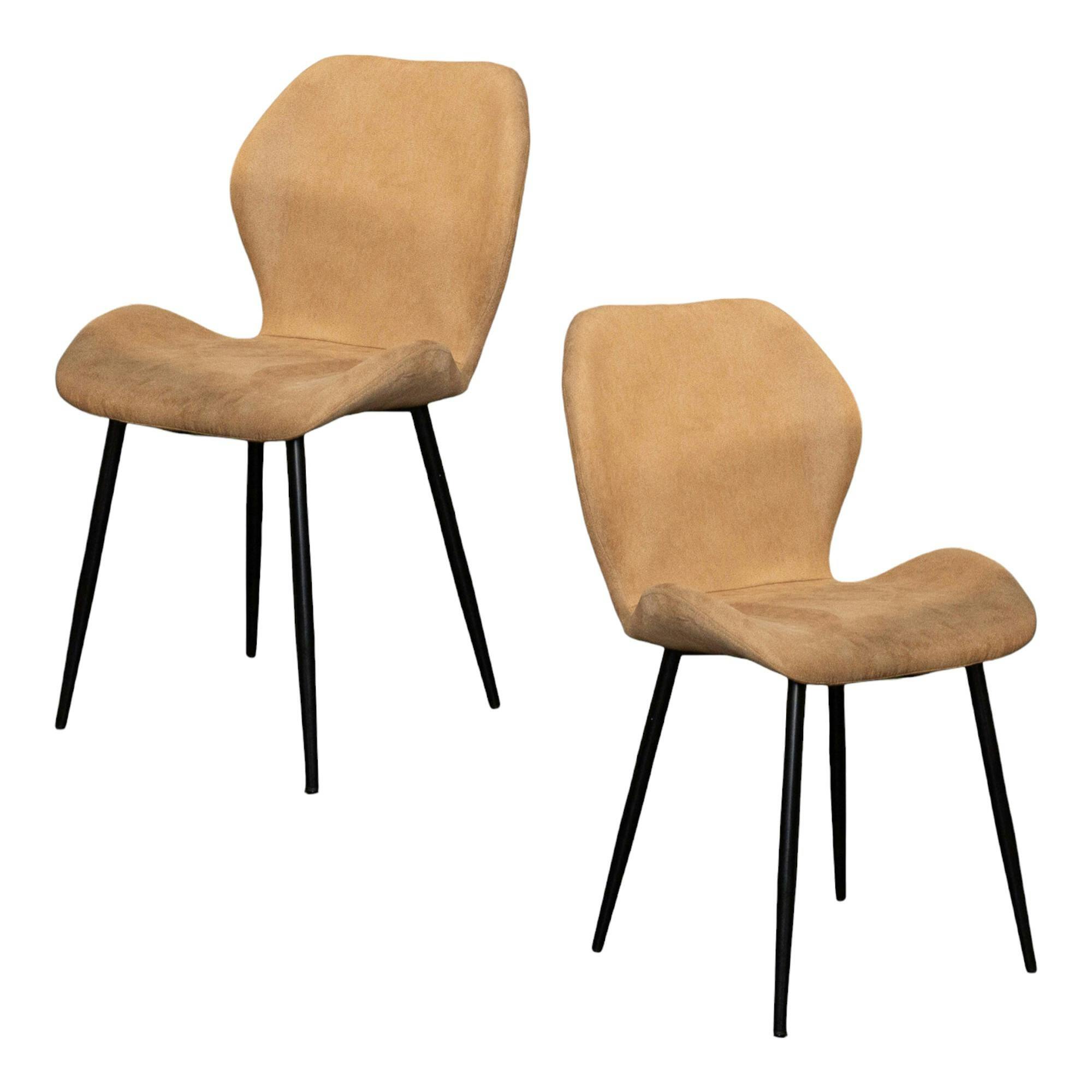 Chaise de salle à manger camel (lot de 2) HAWAI
