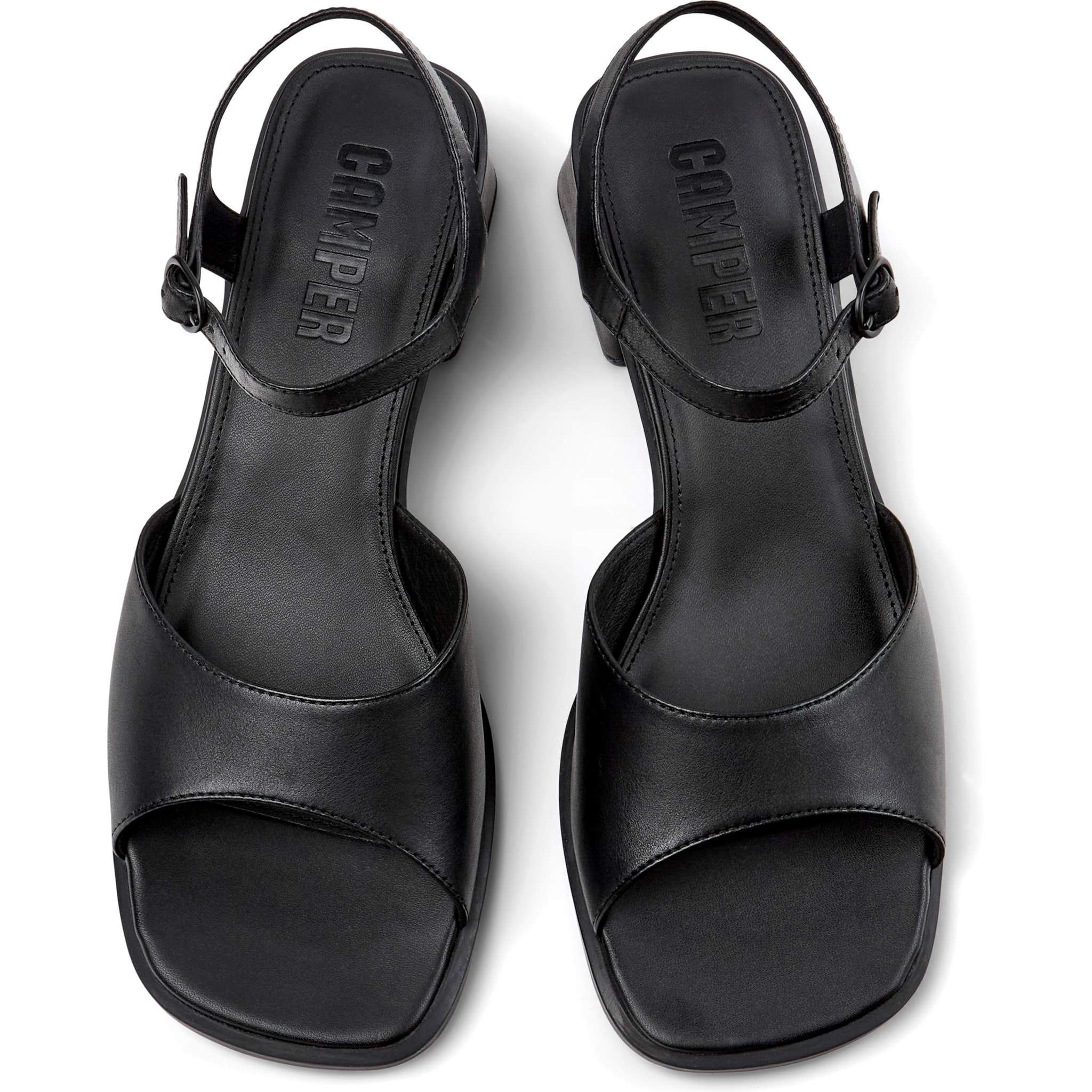 Sandalias - CAMPER Kora Sandal - Negro - Cuero liso
