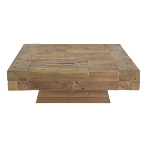MATHIS - Table basse carrée bois massif marron