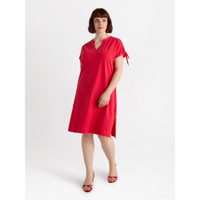 Fiorella Rubino - Vestido con jareta en los hombros - Rojo