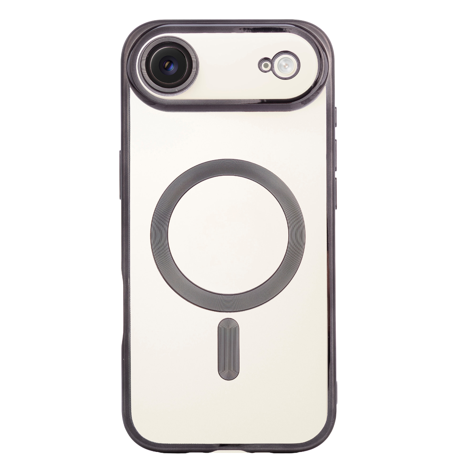 Custodia magnetica trasparente con fotocamera coperta, anti-urto e anti-impronte. Magsafe per iPhone 17 Air.