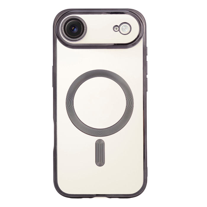Custodia magnetica trasparente con fotocamera coperta, anti-urto e anti-impronte. Magsafe per iPhone 17 Air.