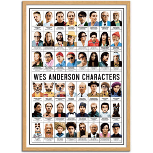 Affiche - Wes Anderson Characters - Olivier Bourdereau
