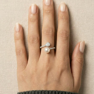 Anillo Tian acabado plata