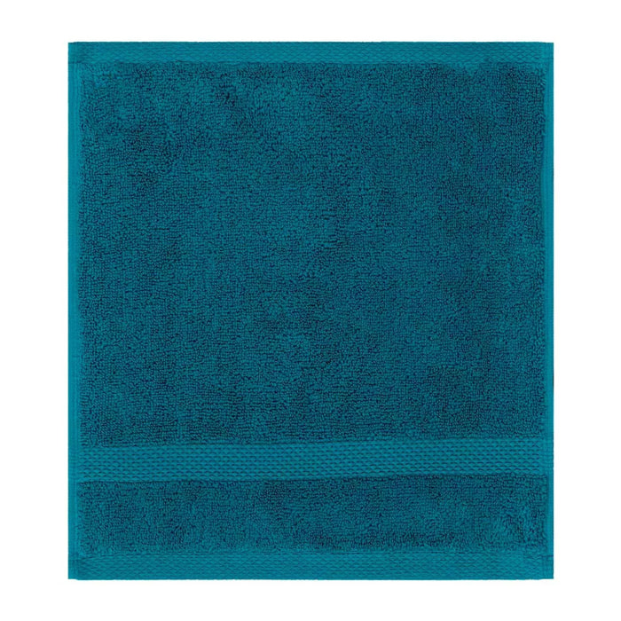Carre pur coton 550 g/m² uni bleu Elea canard