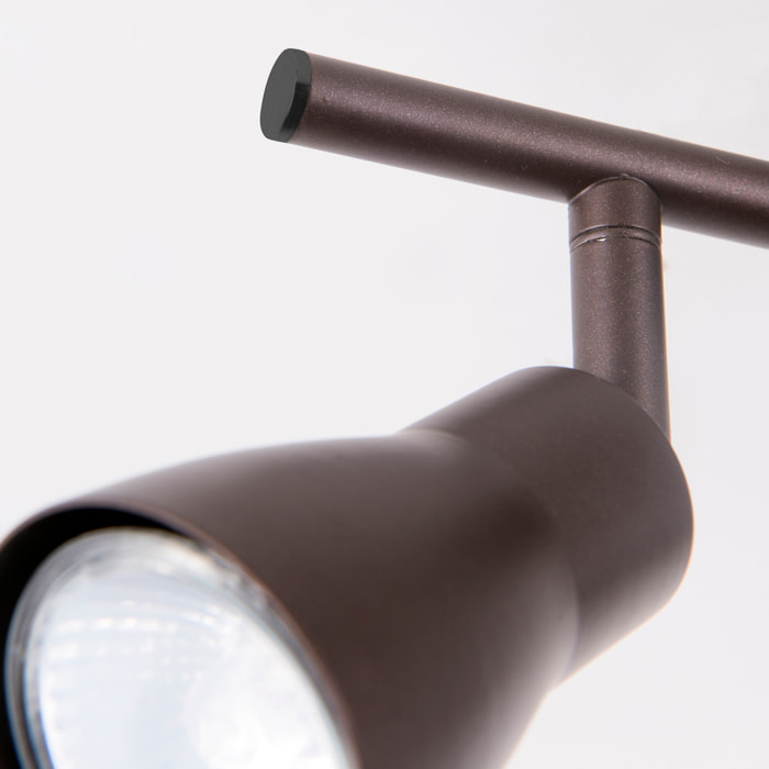 Forlight Proyector Ip20 Safran Double Gu10 8W Marrón 1099Lm