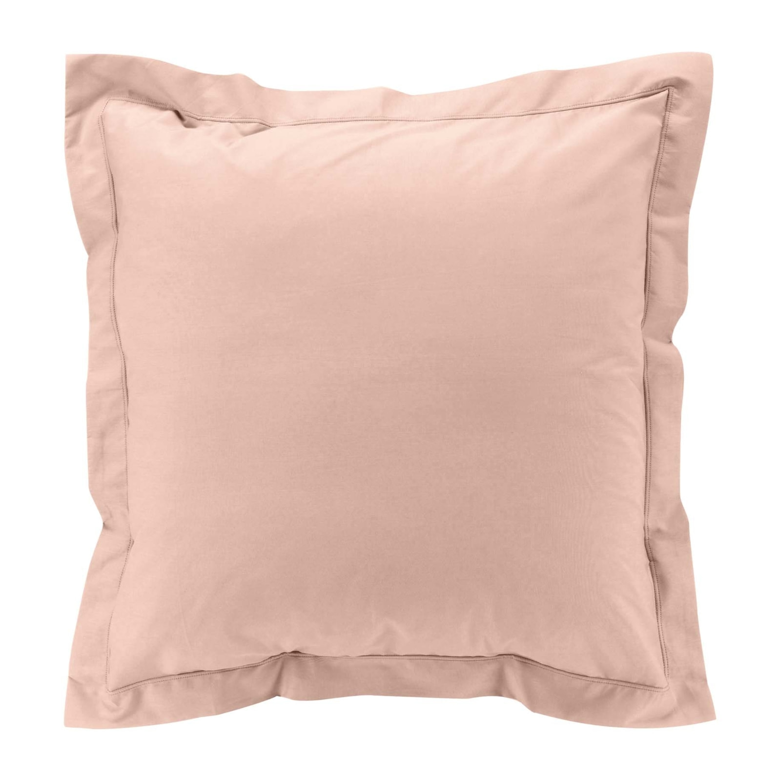Taie d'oreiller volant plat 100% percale de coton ORIGINE - Rose
