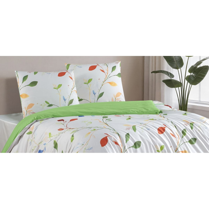 Parure housse de couette et taie(s) d'oreiller coton imprimé