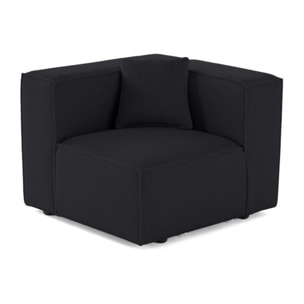Arty - module d'assise gauche - en tissu mailles 3D - Noir