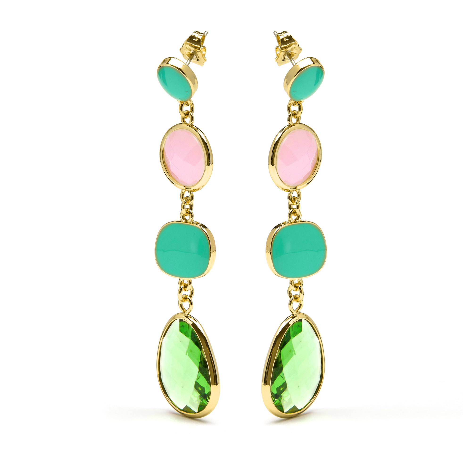 Pendientes Lux by Lux acabadoss en oro amarillo 18k