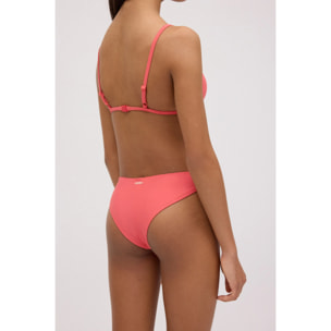 Slip bikini brasiliani per ragazzi color corallo