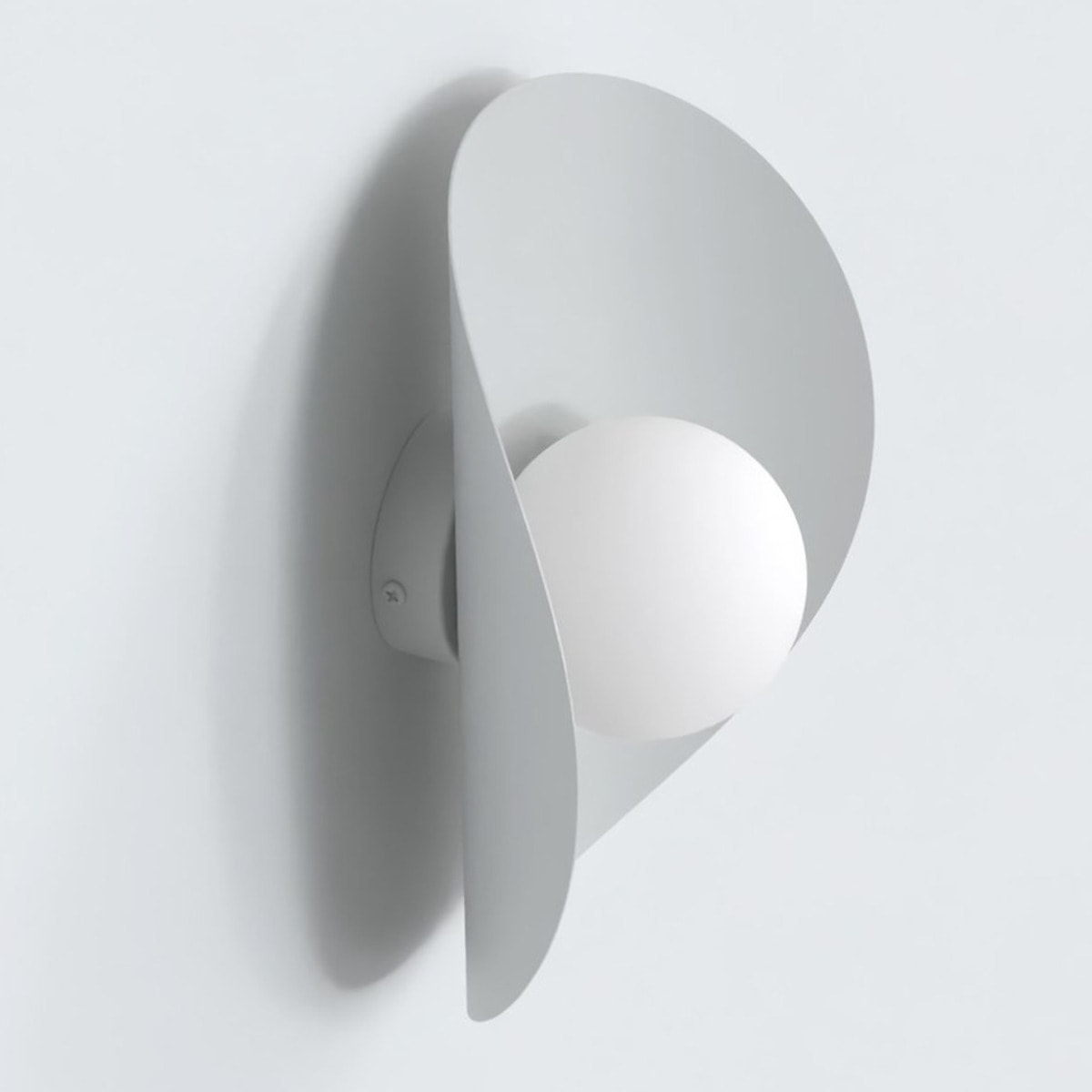 Lampada a parete Fiero in acciaio grigio