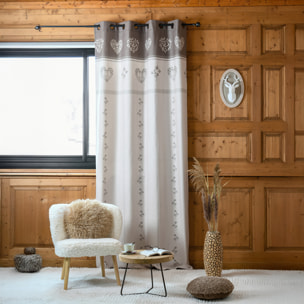Rideau montagnard déco chalet - Naturel