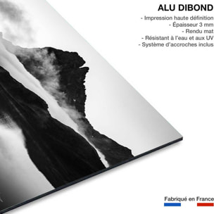 Tableau noir et blanc pic du midi d'ossau Tableau alu Dibond