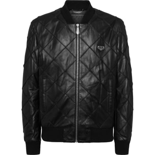 PHILIPP PLEIN Bomber de cuero