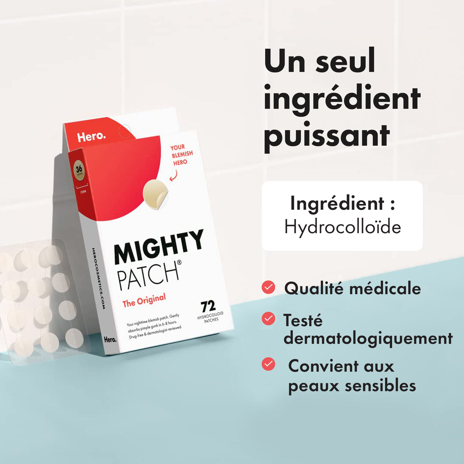 HERO Mighty Patch - Patchs Anti-Acné The Original 36 Patchs