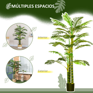 Planta Artificial Palmera Areca Grande 190 cm con Maceta para Interior Exterior