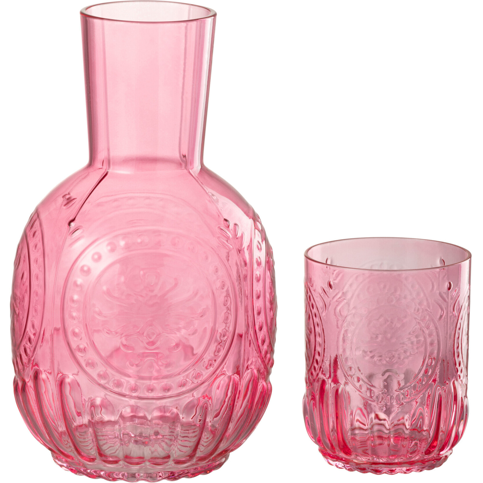J-Line carafe + verre Maya - verre - fushia