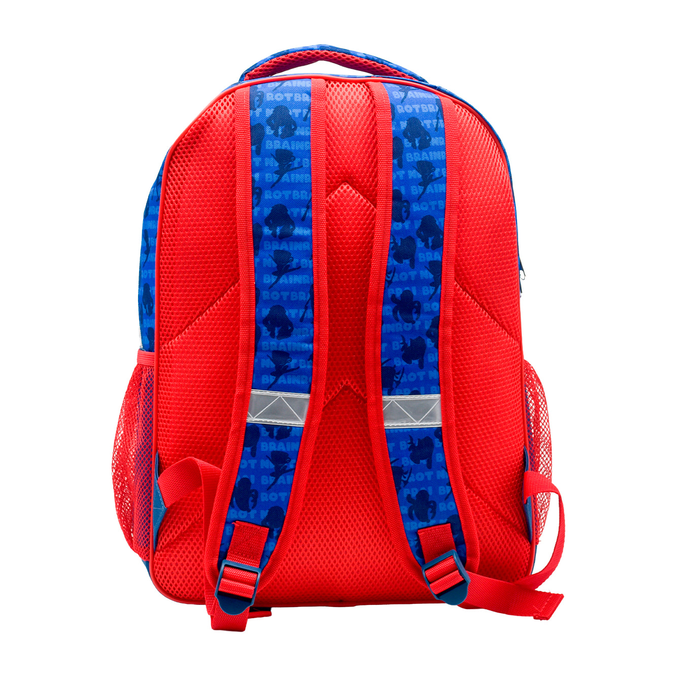 Zaino Primario Triple Compartimento Italian Brainrot. Tasca laterale. Interno completamente foderato e personalizzato. Retro imbottito. Spallacci ergonomici, regolabili e imbottiti.