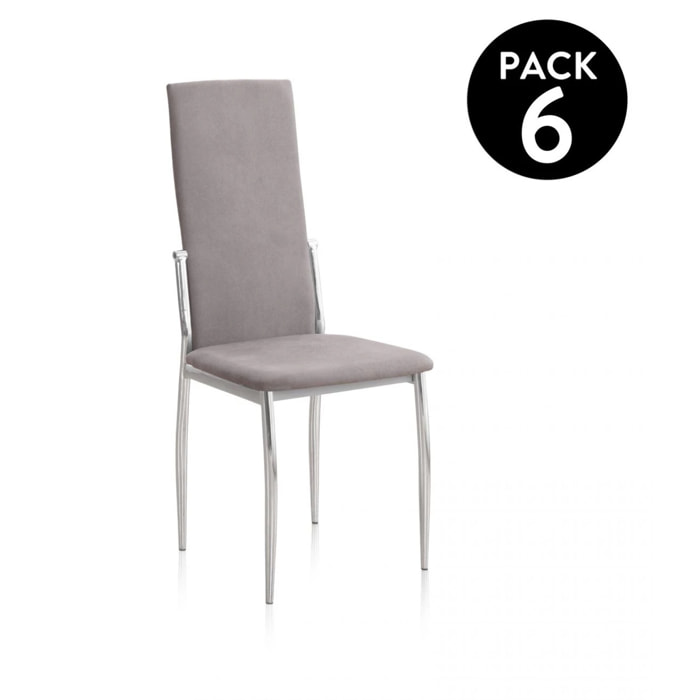 Pack 6 sillas de comedor Sakura Gris Marengo Sakura