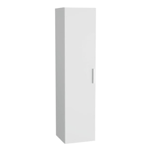 Mia armoire 145x35x35 cm pour salle de bain, porte softclose, blanc brillant (MIAV35B)