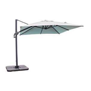 SEVILLA - Parasol avec pied excentré en acier et toilee