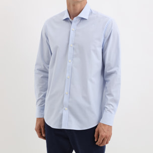 Camicia righe collo francese Polo Club St Martin Blu