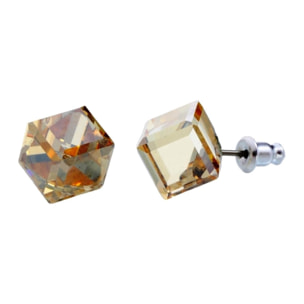 Pendientes Cubik adornado con cristales de Swarovski