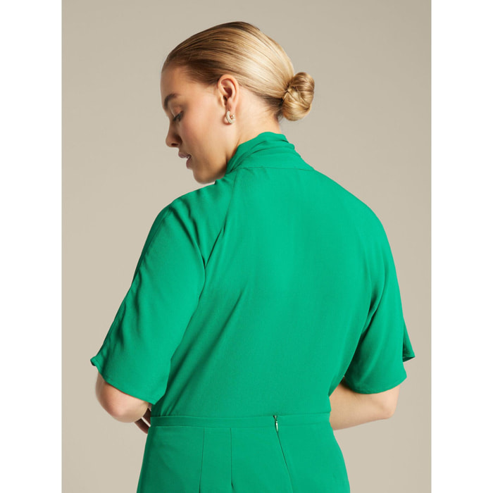 Elena Mirò - Blusa elegante con fajín - Verde