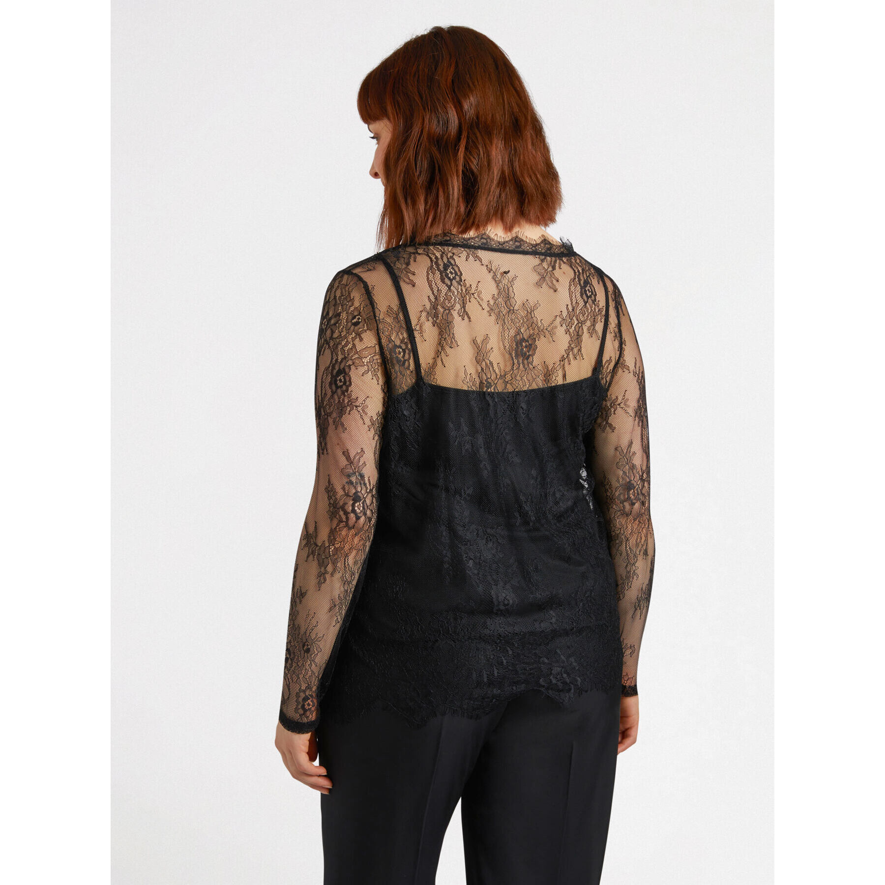 Fiorella Rubino - Camiseta de encaje - Negro