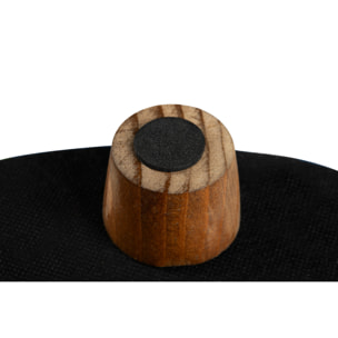 Pouf contenitore Excelsa Rhapsody in velluto e legno 39x39x43 cm multicolore