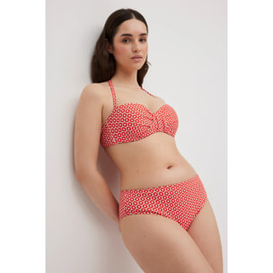 Slip bikini modellante stampato in piqué