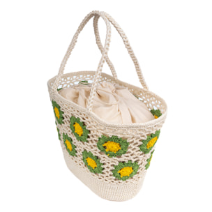 Belbo Bolso de hombro Mujer. Fabricaco en algodón tejido artesanal a mano.