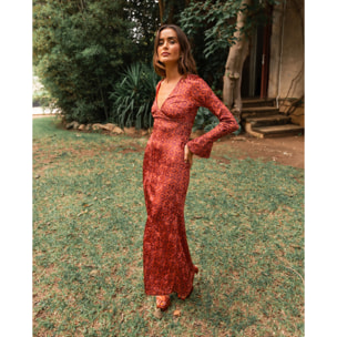 Vestido de terciopelo corte sirena