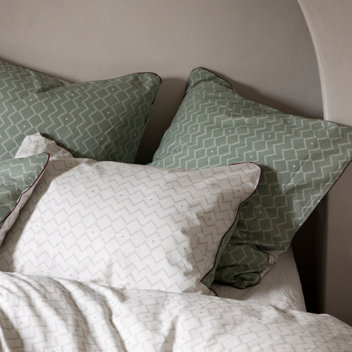 Taie d'oreiller en percale de coton, ETHNIQUE GRAPHIQUE