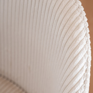 Lot de 2 chaises en velours côtelé - CLOE
