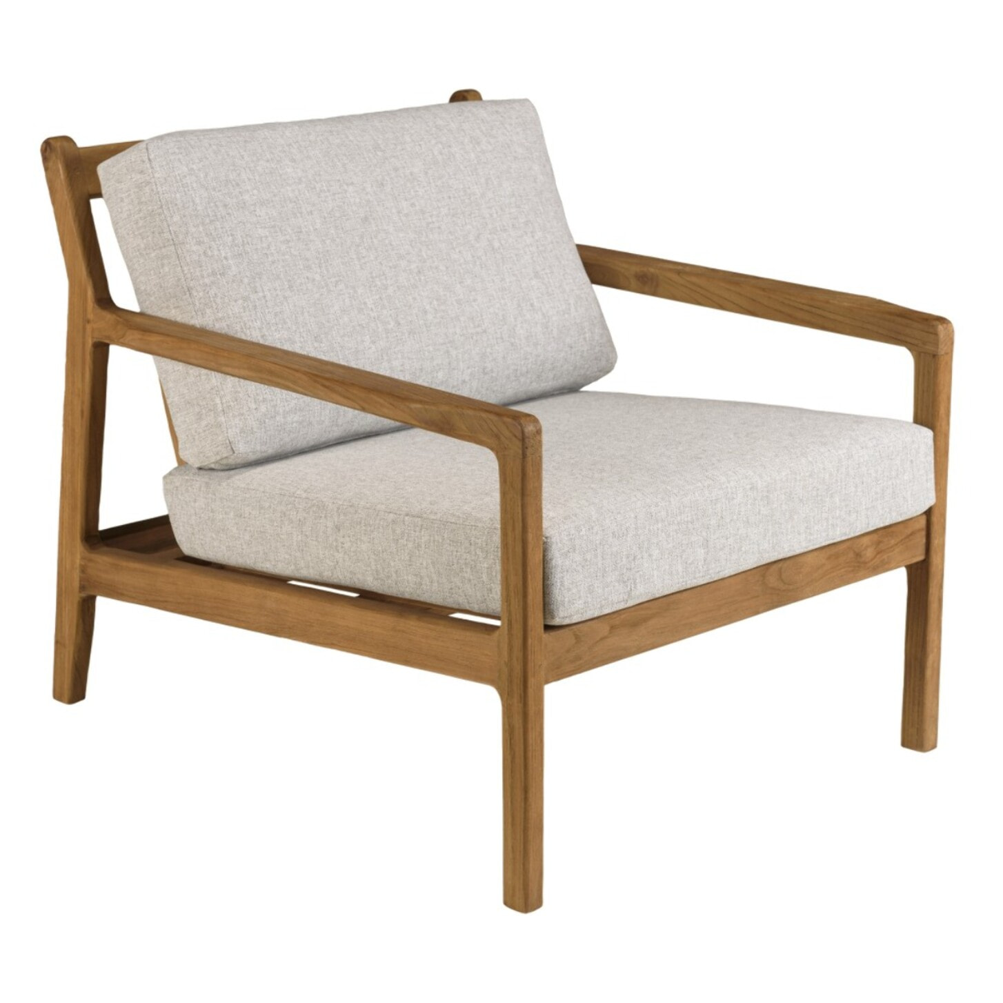 COLINE - Fauteuil de jardin en bois de teck recyclé couleur naturelle