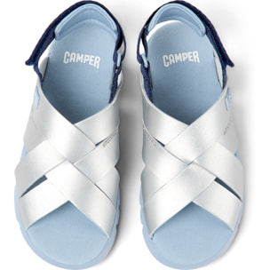 Sandalias - CAMPER Oruga - Plateado - Cuero liso