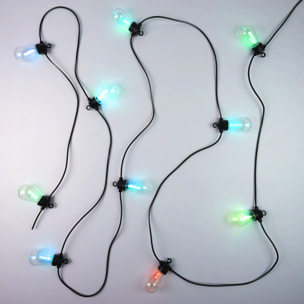Guirlande Ampoule Transp Rgb Exterieur 4m50